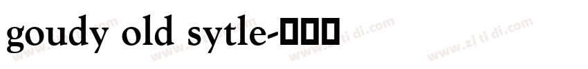 goudy old sytle字体转换